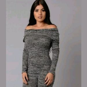 Fashion Nova Brand New Jumpsuit Grey M Sold Out